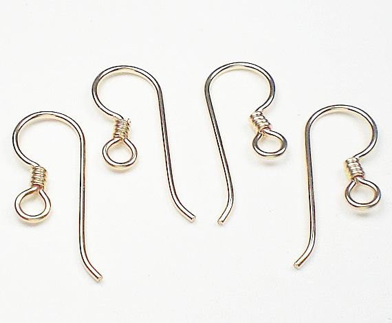 French Hook Gold Filled Ear Wires Earring Wires Perfect Fit Earrings 2 Pair 90.3120.11
