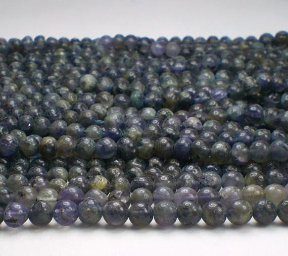 4.5mm Round Iolite Beads Purple Beads Full Strand - Royal Metals Jewelry Supply