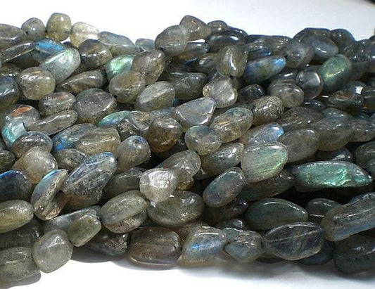 Blue Flash Labradorite Beads Nugget Beads Labradorite Nuggets Large Labradorite Full Strand