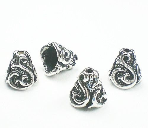 Scroll Cone by TierraCast Fine Silver Over Pewter 4 pcs 94-5609-12