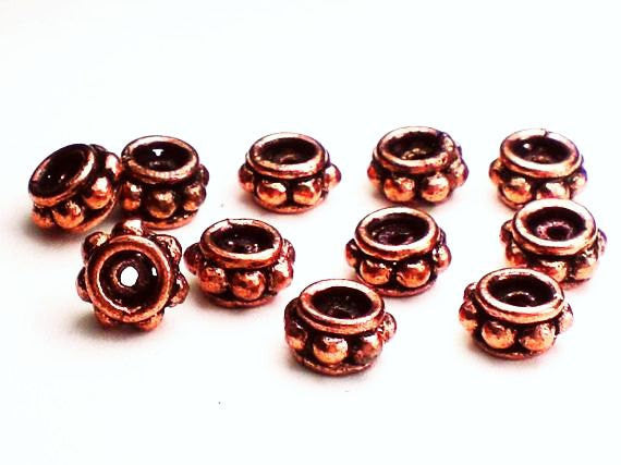 Genuine Copper Beads 6mm Copper Beads 30 pcs. GC-255