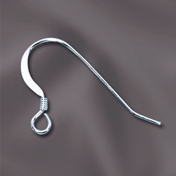 Sterling Silver Ear Wires with Coil and Long Tail 20 Pcs (10 Pair) E-106