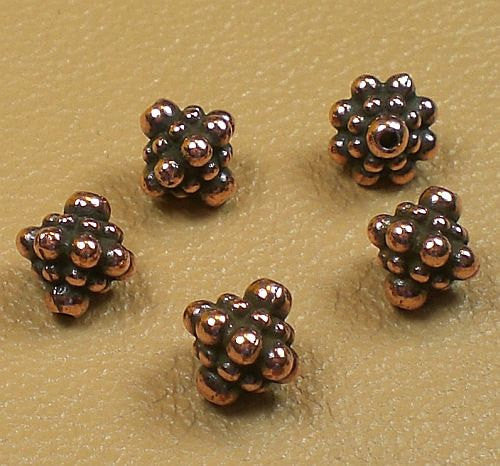 8mm Brass Oxide, Blackened Pewter or Copper Finish Pamada Bead TierraCast 5 pcs. 94-5677