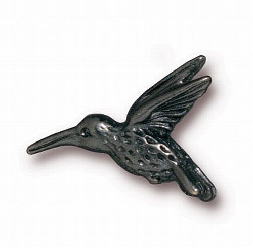 Blackened Pewter, Fine Silver, Brass Oxide or Copper Finish Humming Bird Beads Your Choice! 4 pcs. 94-5518