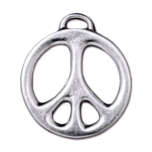 Peace Pendants Peace Signs TierraCast Rhodium Finish 2 pcs. 94-2293-61
