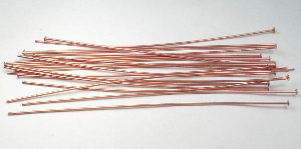 Pure Copper 3 in. Head Pins  22ga Copper Pendant Head Pin 76mm  20 pcs GC-H-276