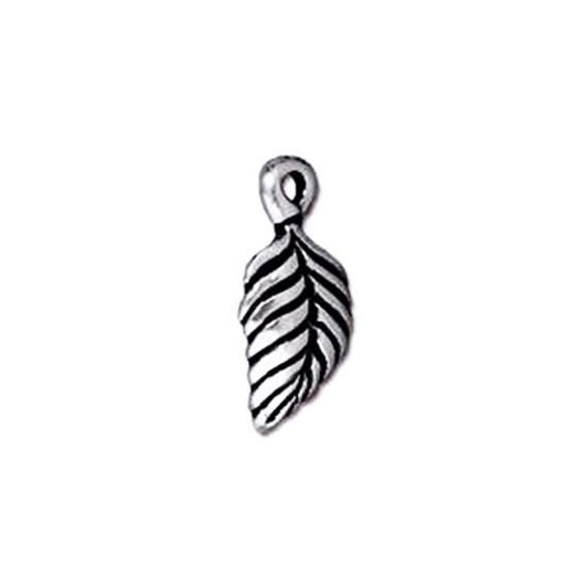Birch Leaf Charms 15mm Leaf Drop TierraCast Fine Silver or Copper Finish 6 pcs. 94-2178