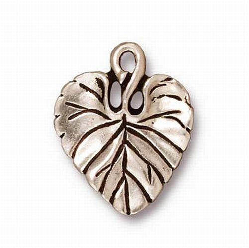 Violet Leaf Charms 18.5mm Large Leaf Drop TierraCast Copper or Fine Silver Finish 4 pcs. 94-2011