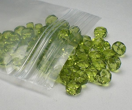 OLIVINE Czech Crystal Rondelle Beads Faceted Spacer Bead Jablonex Preciosa 3x6 pcs. 60 pcs.
