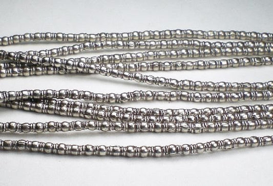 Karen Hill Tribe Tube Beads Fine Silver 3.5mm Spacer Bead 30 pcs. HT-222