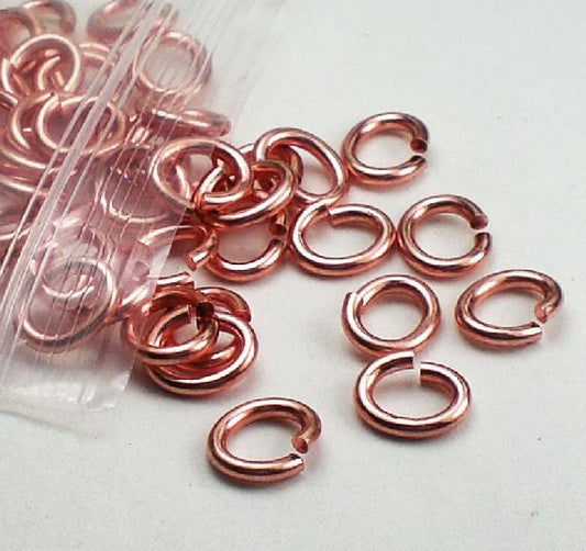 Strong 16 Gauge OVAL Open Genuine Copper Jump Ring Heavy Jump Ring 7mm x 6mm GC-309-B