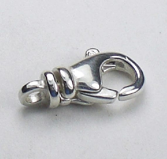Medium 14mm Sterling Silver SWIVEL Lobster Claw Clasp Trigger Clasp LC-104