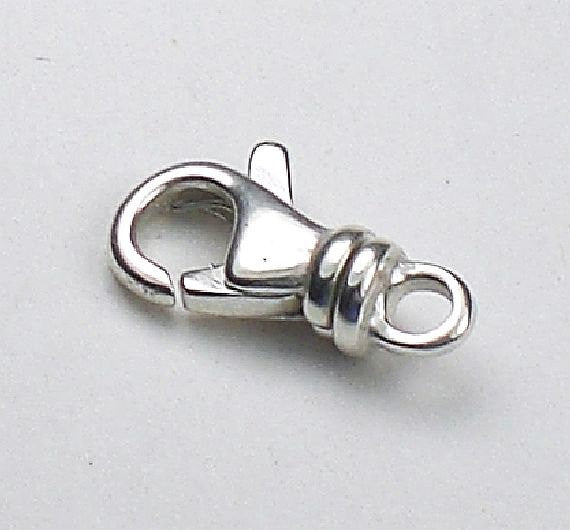 12mm Sterling Silver SWIVEL Lobster Claw Clasp Trigger Clasp LC-105 - Royal Metals Jewelry Supply