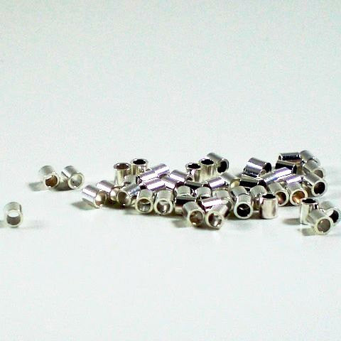 Sterling Silver 2x2 Crimp Beads Tubes  100 Pcs. M-100
