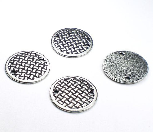 Woven Links Antiqued Pewter or Brass Oxide Finish TierraCast 4 pcs. 94-3149
