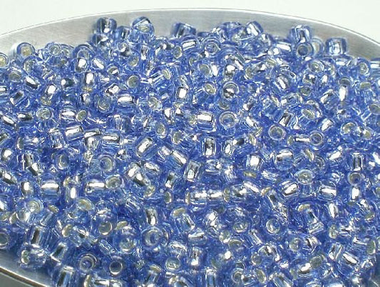 Blue TOHO Round 8/0 Japanese Seed Beads Lt. Sapphire Silver Lined 15 grams T160-8