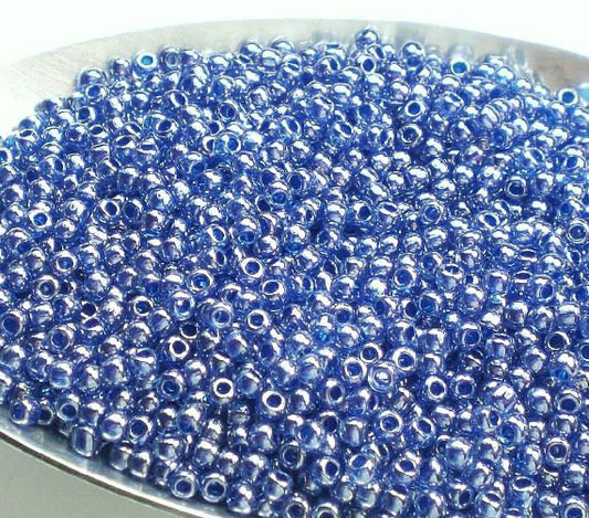 Sapphire Blue TOHO Round 11/0 Japanese Seed Beads Sapphire Lined Frosted 15 grams T244-11