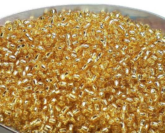 Topaz Lt. Silver Lined TOHO Round 11/0 Japanese Seed Beads Topaz Beads 15 grams T299-11