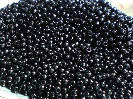 Opaque Jet Black TOHO Round 11/0 Japanese Seed Beads Black 15 grams T354-11