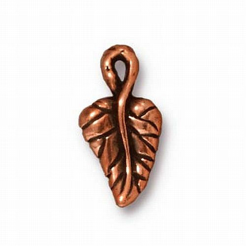 Ivy Leaf Charms 16mm Leaf Drop TierraCast Copper Finish 6 pcs. 94-2010-18