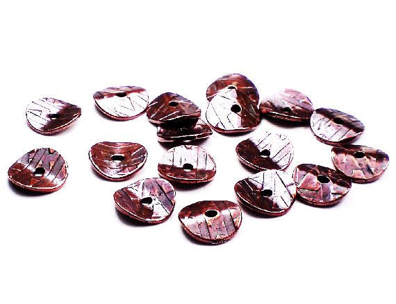 Wavy Disk Beads 10mm Antiqued Pewter, Brass Oxide or Copper Finish 20 pcs. TierraCast 93-0448